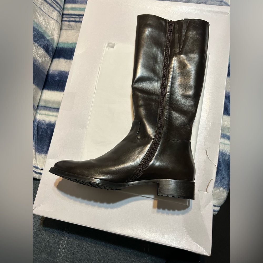 Mania Black Leather Boots